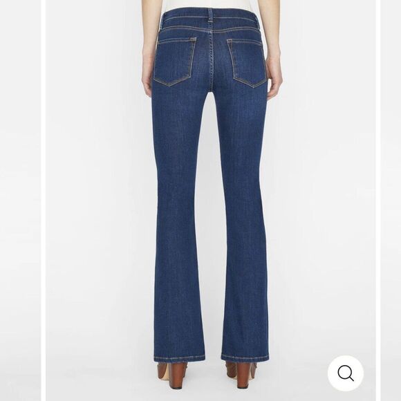 Frame Bootcut Jeans Women’s 27 Le Mini Boot Side Slit Dark Wash Midrise Majesty - Picture 2 of 14